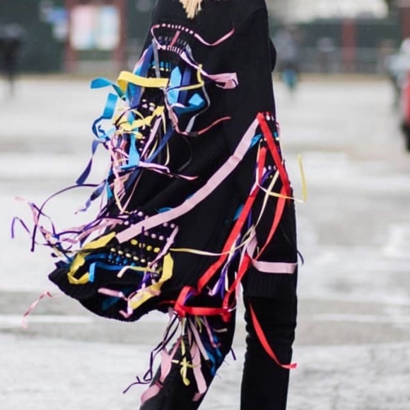 Preen by Thornton Bregazzi Sweaters - ✨ PREEN LINE by Thornton Bregazzi Fringe Multicolor Ribbon Statement Cardigan S
